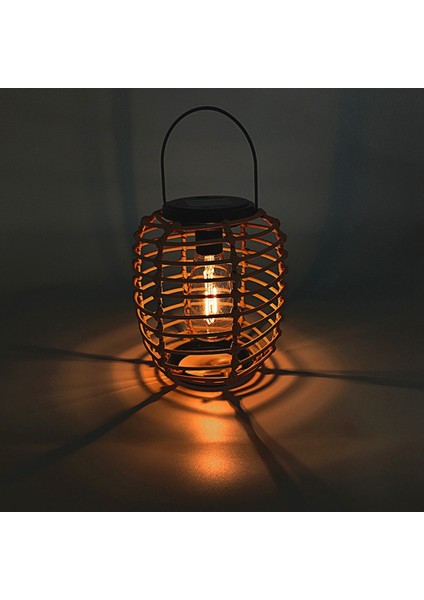 Güneş Rattan Asılı Işık Demir Rattan Dokuma Güneş Işığı Bahçe Güneş Asılı Fener Yard Dekoratif Asılı Işık (Yurt Dışından)