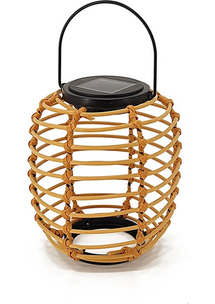 Güneş Rattan Asılı Işık Demir Rattan Dokuma Güneş Işığı Bahçe Güneş Asılı Fener Yard Dekoratif Asılı Işık (Yurt Dışından)