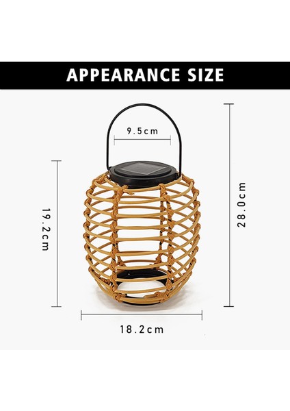 Güneş Rattan Asılı Işık Demir Rattan Dokuma Güneş Işığı Bahçe Güneş Asılı Fener Yard Dekoratif Asılı Işık (Yurt Dışından)