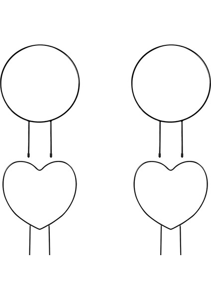 4 Adet Izgara Bitki Rattan Destek Hatları Tırmanma Tesisleri Bitki Tırmanma Çerçevesi Saksı Çiçekleri Sapanlar Rulo ve Kalpler (Yurt Dışından)