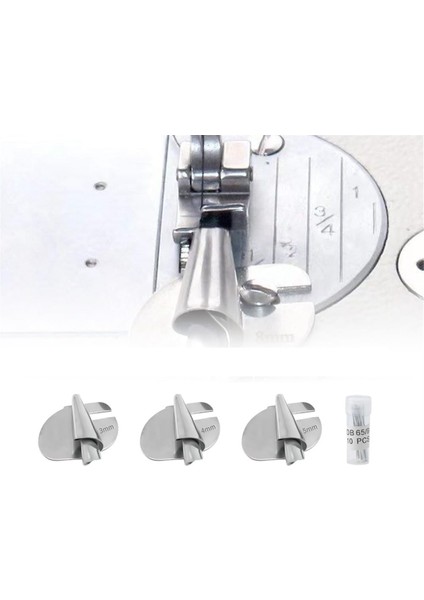 3 Adet Dikiş Haddelenmiş Hemmer Ayak, 3/4/5mm Geniş Haddelenmiş Basınç Ayağı, Dikiş Makinesi Baskı Ayağı 10 Adet Iğneler ile (Yurt Dışından)