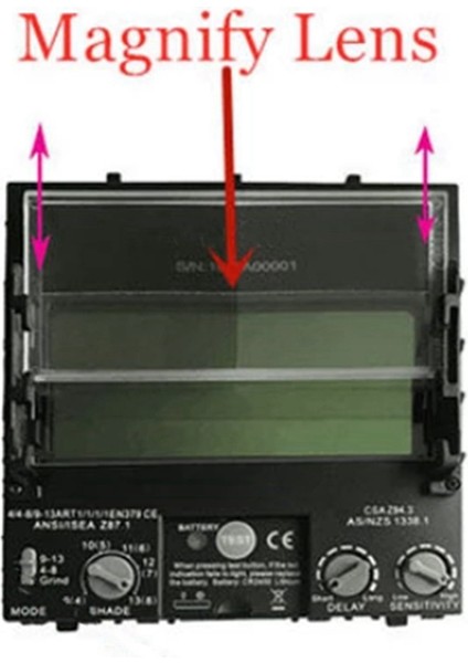 2x Kaynak Kask Büyütmeli Lens Diyoptri 2.0 Dış Boyut 107MMX50MM Kaynak Maskesi Için (Yurt Dışından) indirimleri