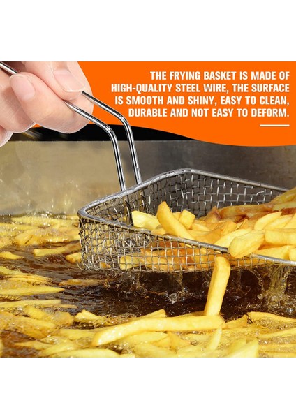 Kızartma Sepeti Fransız Kızartma Tutucu Çip Mini Sepet Gıda Sepetleri Servis Için Yeniden Kullanılabilir Kızartma Tutucu Fritöz Ev Için (Yurt Dışından)
