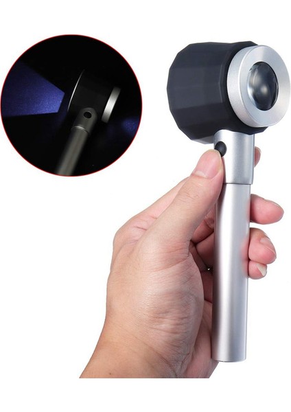 5x El 45X Katlanır Keten Test Cihazı Metal Büyüteçler Kumaş Iplik Sayacı Büyüteç Işık ile Büyüteç (Yurt Dışından)