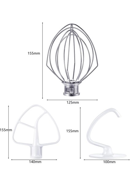 K45DH Hamur Kancası Için Blender Kiti, K45WW Tel Kırbaç, K45B Kaplamalı Düz Bıçak, 3 Adet Kase Dikey Mikser Tamir Takımı (Yurt Dışından) fiyatları