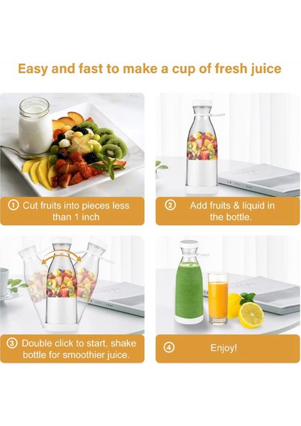Taşınabilir Mini Elektrikli Blender 300ML Meyve Sıkacağı Bardağı 6 Bıçaklı Smoothie Için (Yurt Dışından) fırsatları