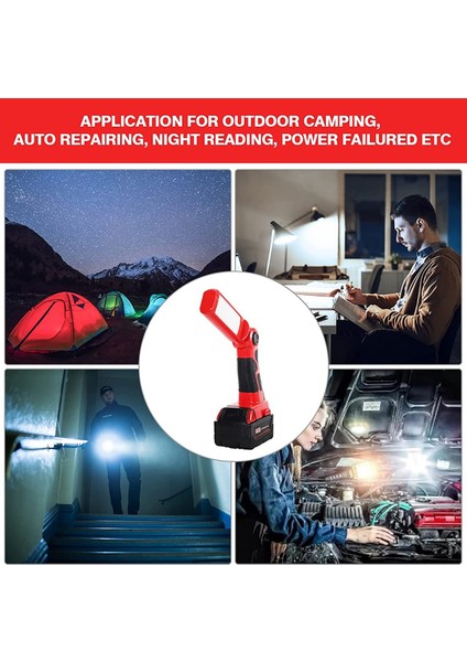 Elektrikli El Aletleri Için 12W Taşınabilir LED Uyarı Lambası Çalışma Işığı 18V Aydınlatma(B) (Yurt Dışından) fırsatları