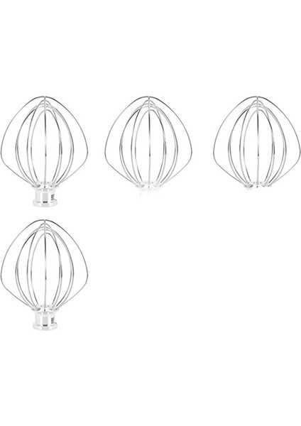 4x Paslanmaz Çelik Tel Kırbaç Mikser Eki K45WW 9704329 Un Kek Balon Çırpma Yumurta Krem Karıştırıcı (Yurt Dışından)