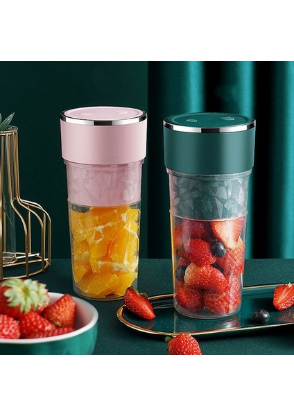 Mini Blender Sıkacağı, Karıştırma Fincan USB Şarj Meyve Suyu Sıkma Bardağı Seyahat Meyve Sıkacağı Blende Mikser Fincan Ev Için, Ofis Meyve Sıkacağı Pembe (Yurt Dışından)