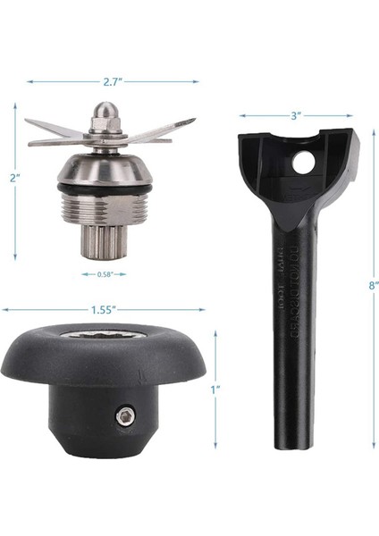 2x Blender Islak Bıçak Tertibatı, Anahtar ve Tahrik Soketi Temizleme Aleti Seti 5200 Serisi Için Yedek Parçalar (Yurt Dışından) indirimleri