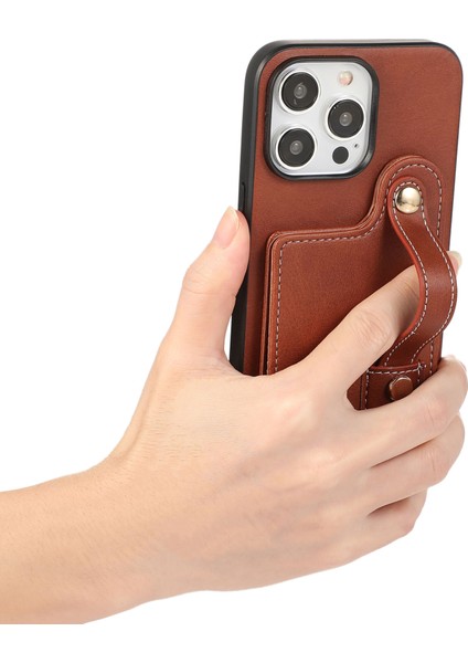 iPhone15 Pro Max Case Pu Deri+Tpu Telefon Kapak Kartı Tutucu Kabuk-Brown Için Stil 03 (Yurt Dışından) fırsatları