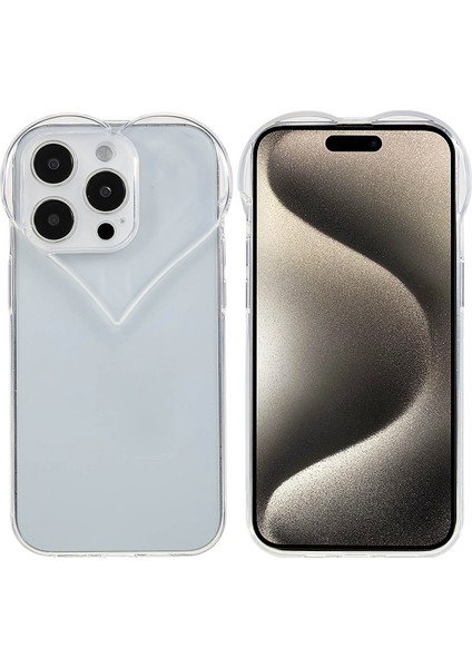 iPhone15 Pro Yükseltilmiş Çerçeve Koruma Telefon Kapağı Tpu Cep Telefon Kılıfı Kalp Şeklinde Tasarım-Tövbe (Yurt Dışından)