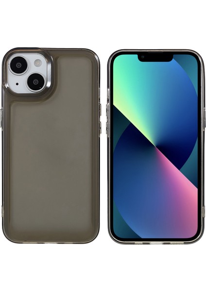 Fulexin Için iPhone15 Plus Artı Ince Fit Telefon Kasası Pc+Tpu Kapak Toz Geçirmez Cep Telefonu Kabuk-Gri (Yurt Dışından)