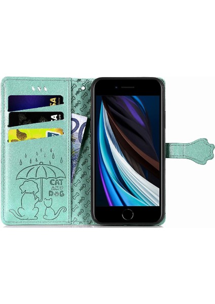 Iphone 8 / 7 / 6 Flip Kısa Kayış Deri Karikatür Telefon Kılıfı (Yurt Dışından) fiyatları