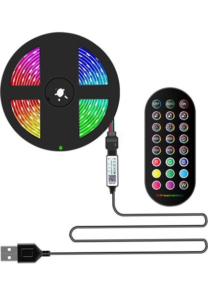 Renk Değiştiren Müzik Senkronizasyonlu LED Işıklar Rgb Işıklar 5050SMD Ev Partisi Için Uzaktan Kumanda ile App Kontrolü 3 Metre (Yurt Dışından)