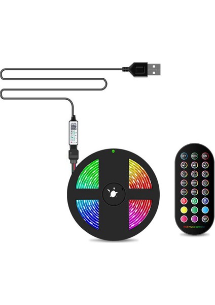 Renk Değiştiren Müzik Senkronizasyonlu LED Işıklar Rgb Işıklar 5050SMD Ev Partisi Için Uzaktan Kumanda ile App Kontrolü 3 Metre (Yurt Dışından) fiyatları