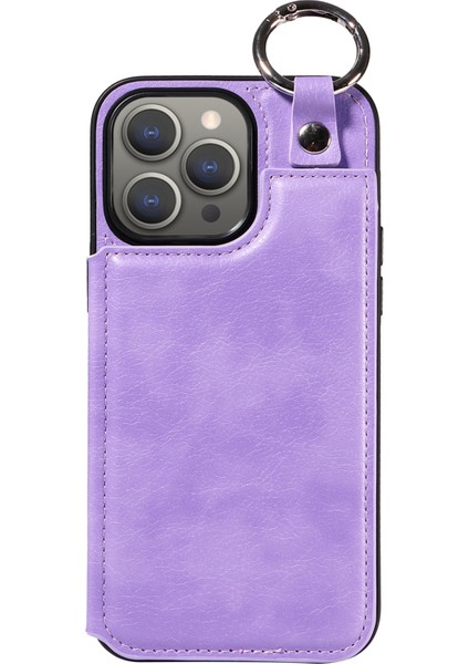 iPhone15 Pro Max Case Pu+Tpu Telefon Kapağı Kickstand-Light Mor ile (Yurt Dışından)