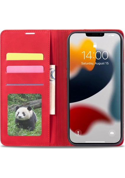 iPhone15 Plus Şok Geçirmez Cüzdan Için Telefon Kılıfı Cilt Deri Deri Cüzdan Telefon Kapak-Kırmızı (Yurt Dışından) fiyatları