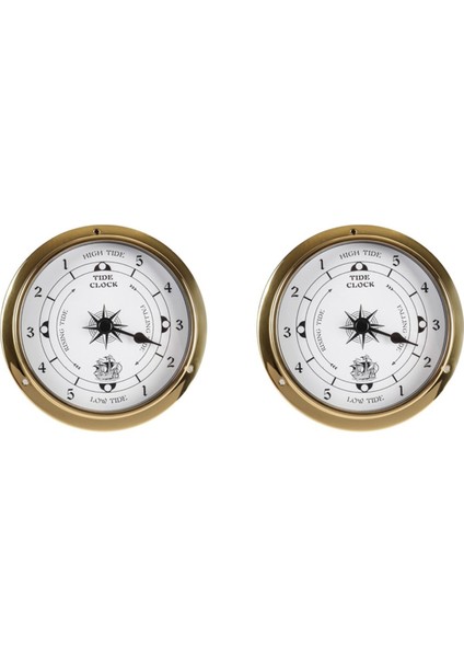 2x Gelgit Saati, Hava Istasyonu Için Duvara Monte Test Cihazı Bakır Kabuk Deniz, Gelgit Saati Kullanan Duvara Asılı Tekne, 115MM (Yurt Dışından)