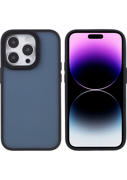 iPhone15 Pro Max Telefon Kılıfı Pc+Tpu Metal Lens Çerçeve-Siyah ile Şok Geçirmez Koruyucu Kapak (Yurt Dışından)