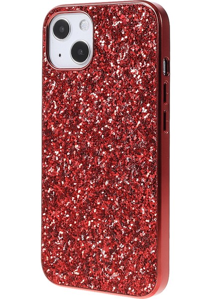 iPhone14 Plus Için Case Elektrapan Çerçeve Glitter Pulins Telefon Kapak-Kırmızı (Yurt Dışından) modelleri