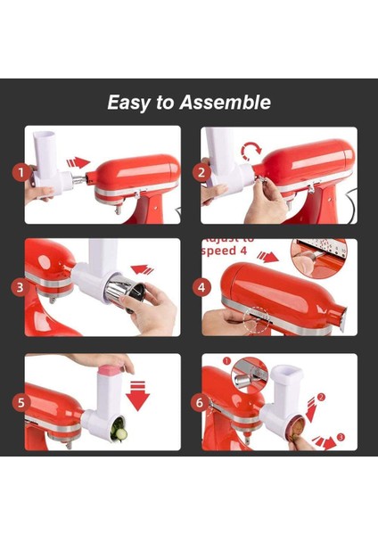 Kitchenaid Stand Mikser Için Peynir Dilimleme Parçalayıcı Aparatı, Kitchenaid Parçalayıcı Aksesuarlarını 3 Bıçakla Değiştirin (Yurt Dışından) fırsatları