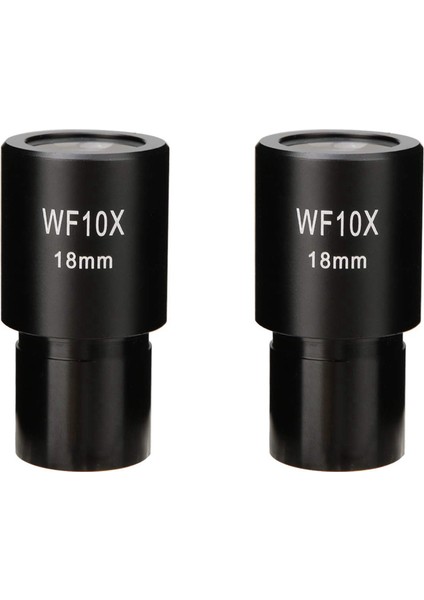 2 Adet 10X Mikroskop Mercek Geniş Açı Optik Lensler Adaptör Alanı 18MM Profesyonel Oküler Lens Standart (Yurt Dışından)