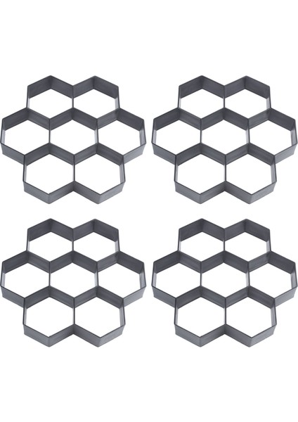 4x Dıy Veranda Yürüyüşü Maker Basamak Taşı Beton Finişer Kalıp Yeniden Kullanılabilir Yol Maker Kalıp Bahçe Kaldırım Taşı 30X30 cm (Yurt Dışından)