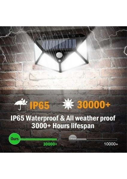 Dış Mekan Güneş Işıkları 100LED Dış Mekan Güneş Işıkları, Su Geçirmez, Hareket Sensörü, 3 Aydınlatma Modu (Yurt Dışından) indirimleri