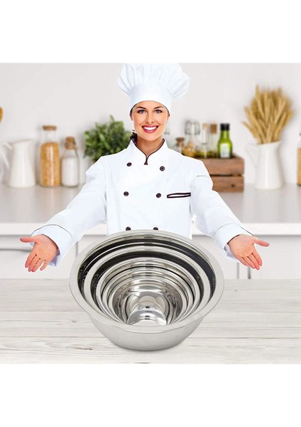 Paslanmaz Çelik Karıştırma Kabı (10'lu Set) Meyve Salatası Kasesi Saklama Kasesi Seti Mutfak Salata Kasesi (Yurt Dışından) fiyatları