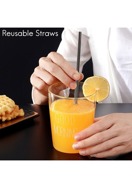 Set Of 12, Stainless Steel Straws, Reusable Metal Drinking Straws, Straight Straws + 2 Cleaning Brushes (Yurt Dışından) indirimleri