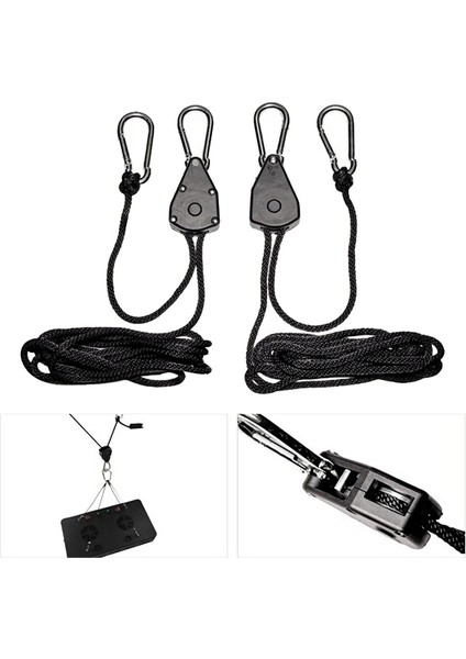 24 Adet 1/8 Inç Ağır Hizmet Ayarlanabilir Büyüme Işık Cırcırlı Halat Askısı, Büyüyen Lambaların Bahçeciliği Için Kullanılan (Yurt Dışından) modelleri