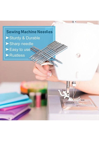 Dikiş Makinesi Iğneleri, 120 Adet Evrensel Tükenmez Dikiş Makinesi Iğneleri Kot Pantolon Için Dikiş Makinesi Aksesuarları (Yurt Dışından) fırsatları