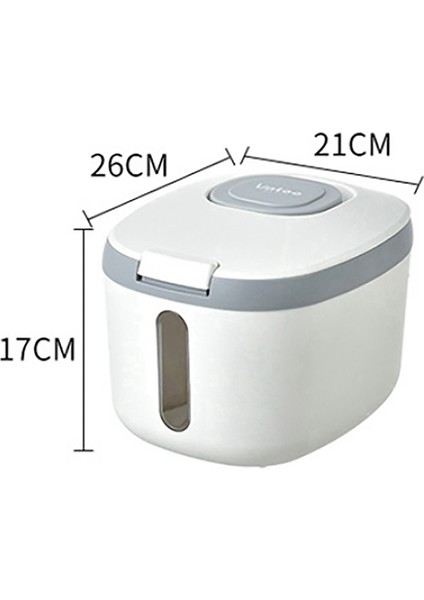 2x 5kg Pirinç Kovası Mühürlü Pirinç Dağıtıcı Böcek Nem Geçirmez Mühürlü Pirinç Saklama Kabı Tahıl Saklama Kutusu Gri (Yurt Dışından) fiyatları
