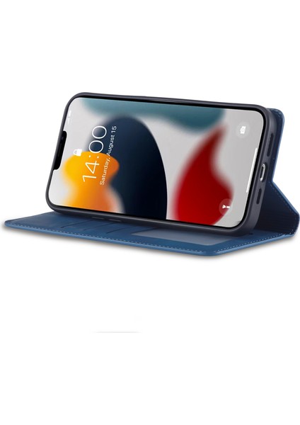 iPhone15 Plus Şok Geçirmez Cüzdan Telefon Kılıfı Cilt Deri Deri Cüzdan Telefon Kapak Mavisi (Yurt Dışından) modelleri