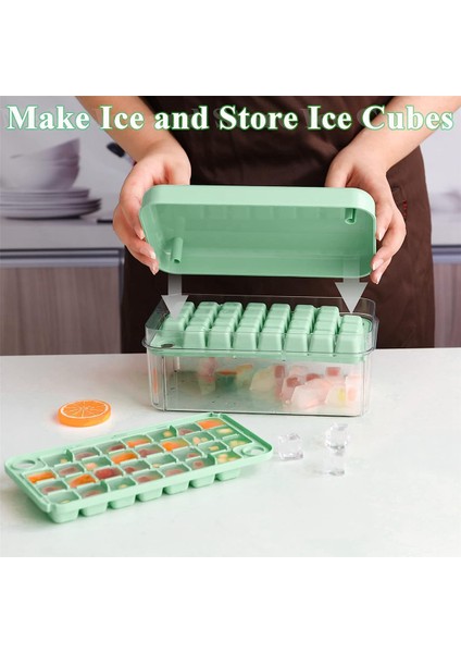 Kapaklı Buz Küpü Tepsisi Dondurucu Için Buz Tepsileri Konteynerli Buz Yapıcı Kalıbı 60 Buz Tepsisi Kolay Açılan Buz Yeşili (Yurt Dışından) modelleri