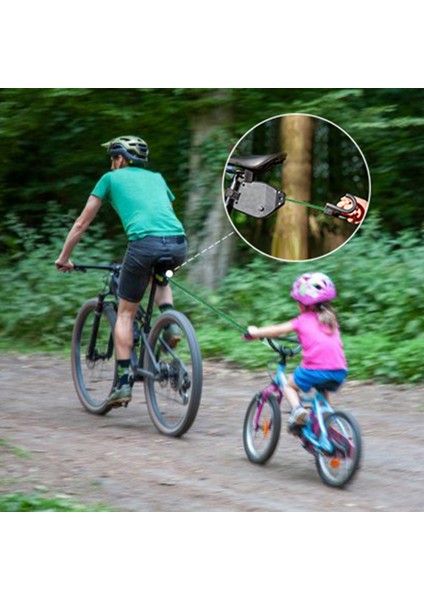 Bisiklet Çekme Halatı Naylon Çekme Halatı Ebeveyn-Çocuk Bisikleti Çekme Halatı Ebike Güvenlik Ekipmanları Dış Ortam Aracı Siyah (Yurt Dışından) fırsatları