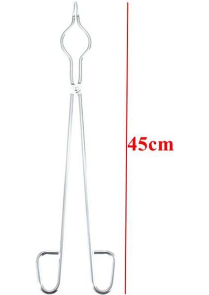 2 Adet 45 cm Paslanmaz Çelik Pota Maşa Kelepçe Grafit Eritme Fırını Pense Tutucu (Yurt Dışından)