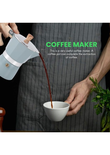 Coffee Maker Pot Aluminum Moka Espresso Percolator Pot Coffee Kettle Cafetera Espresso Percolator Stovetop Coffee Maker (Yurt Dışından)