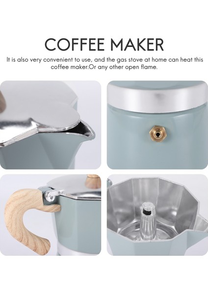 Coffee Maker Pot Aluminum Moka Espresso Percolator Pot Coffee Kettle Cafetera Espresso Percolator Stovetop Coffee Maker (Yurt Dışından)