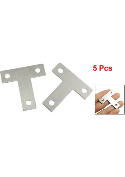 15 Adet Açı Plakası Köşe Desteği Düz T Şekli Tamir Braketi 40MM x 40MM (Yurt Dışından)