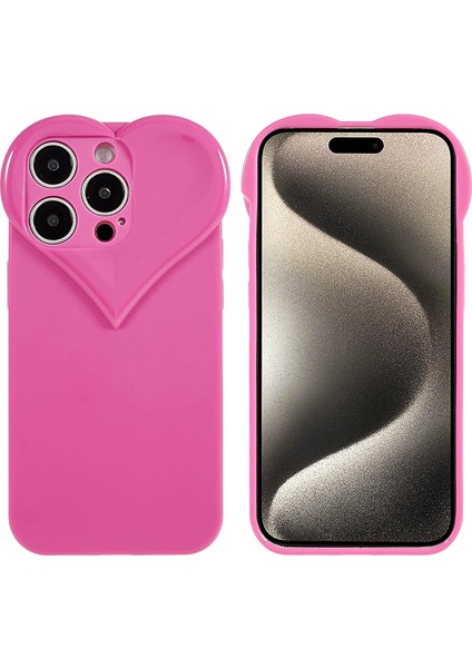 iPhone15 Pro Yükseltilmiş Çerçeve Koruma Telefon Kapağı Tpu Cep Telefon Kılıfı Kalp Şeklinde Tasarım Günü (Yurt Dışından)