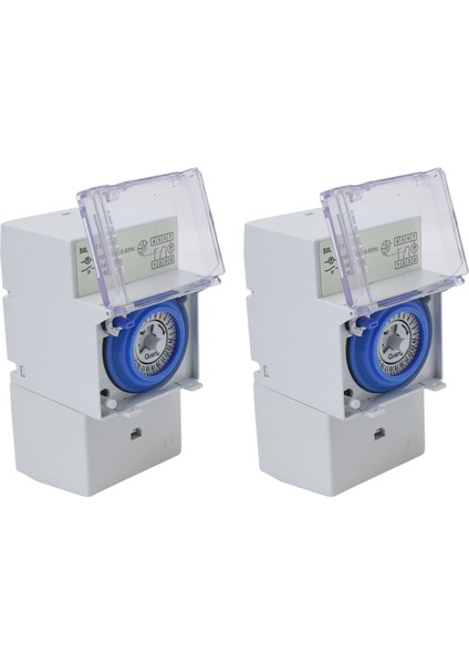 2x SUL181H Mekanik Zamanlayıcı 24 Saat Zaman Anahtarı Röle Elektrik Programlanabilir Zamanlayıcı 24 Saat Din Raylı Zamanlayıcı Anahtarı (Yurt Dışından)
