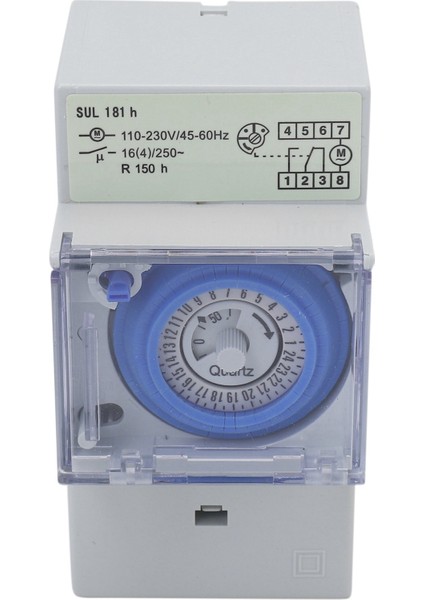 2x SUL181H Mekanik Zamanlayıcı 24 Saat Zaman Anahtarı Röle Elektrik Programlanabilir Zamanlayıcı 24 Saat Din Raylı Zamanlayıcı Anahtarı (Yurt Dışından)