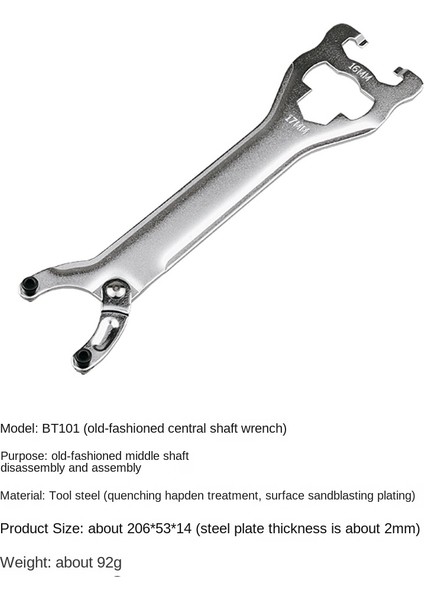 Bisiklet Tamir Anahtarı Yol Bisikleti Alt Braket Anahtarı Pedalı Anahtarı Aracı 16/17MM Bisiklet Tamir Aracı Aksesuarları (Yurt Dışından) modelleri