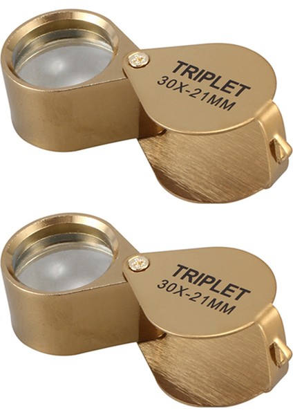 2x Taşınabilir 30X Güç 21MM Kuyumcular Büyüteç Katlanabilir Altın Göz Büyüteç Kuyumcu Büyüteç (Yurt Dışından)