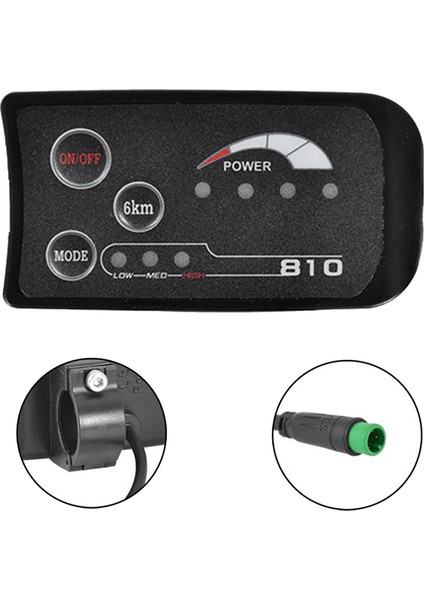 5pın S810 E-Bisiklet LED Ekran Ölçer IP65 36V Elektrikli Bisiklet Elektrikli Bisiklet Ölçer Için (Yurt Dışından)