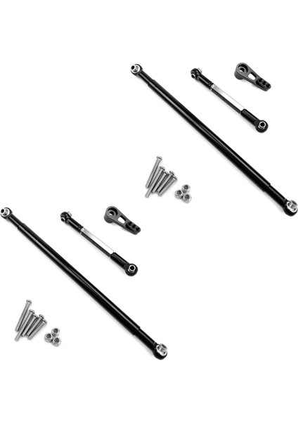 Metal Direksiyon Çekme Çubuğu Servo Bağlantı Çubuğu 1/12 Rc Araba Aksesuarları, Siyah (Yurt Dışından)