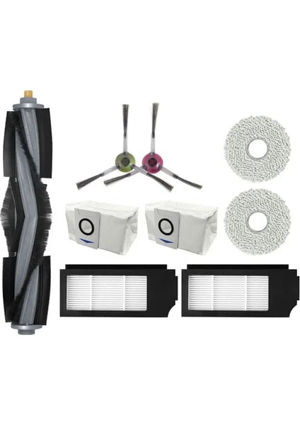 Deebot X1 OMNI/T10 Omnı Robotlu Süpürge Yedek Parça Toz Torbası Hepa Filtre Ana Yan Fırça Paspas Bezi (Yurt Dışından)