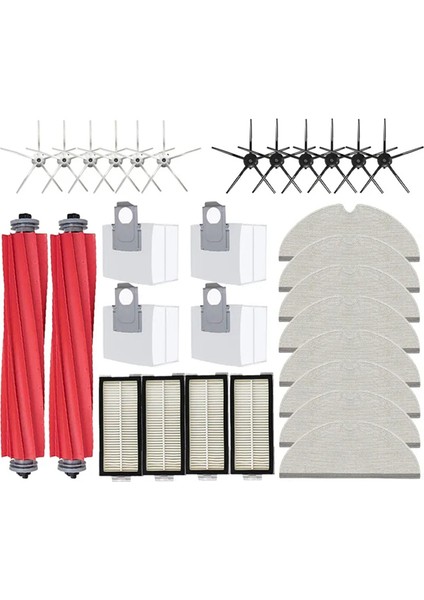 Max, Max+, Plus,t8 Hepa Filtreli Robotlu Süpürge Yedek Parçaları Ana Yan Fırça Paspas Bezi Toz Torbası (Yurt Dışından)